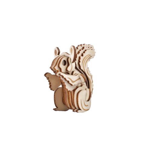 Woodcraft Hölzernes 3D Puzzle Eichhörnchen