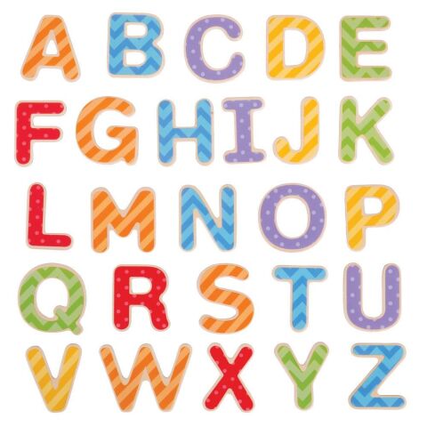 Bigjigs Toys Magnetisches Farbalphabet (Großbuchstaben)