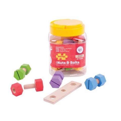 Bigjigs Toys Hölzerne Verschlüsse in einer Schachtel