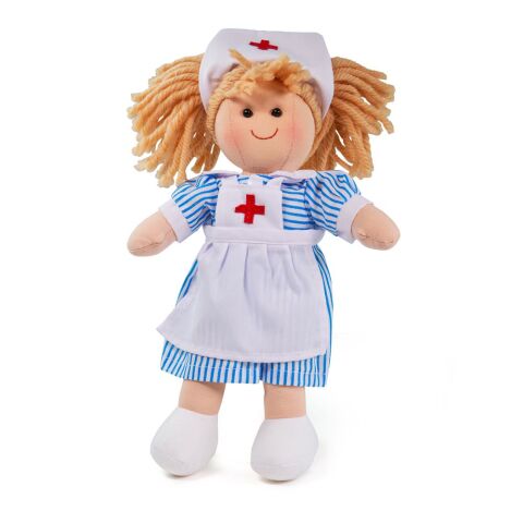 Bigjigs Toys Stoff-Krankenschwester-Puppe Nancy 28 cm
