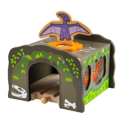 Bigjigs Rail Eisenbahn Dinosaurier-Tunnel T. rex