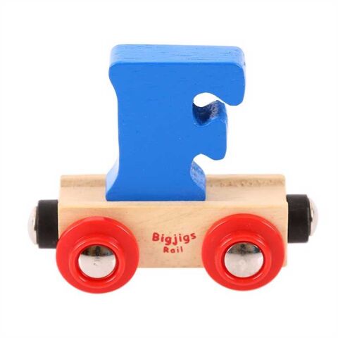 Bigjigs Rail Wagon Holzschienenbahn - Buchstabe F