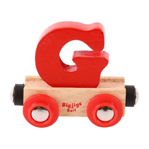 Bigjigs Rail Wagon Holzschienenbahn - Buchstabe G