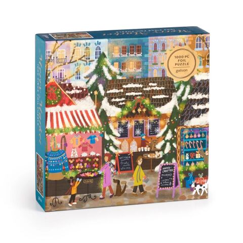 Galison Joy Laforme Weihnachtsmärkte Folienpuzzle 1000 Teile