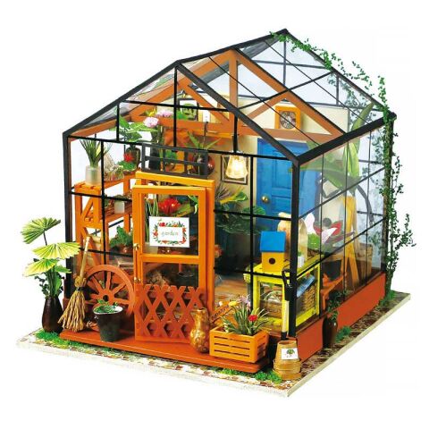 RoboTime 3D-Puzzle Miniaturhaus Blumengewächshaus