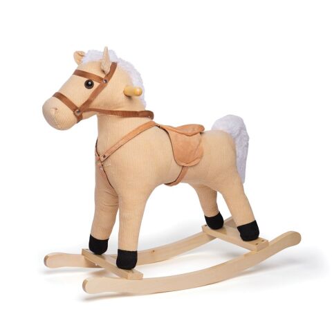 Bigjigs Toys Hölzernes Schaukelpferd Beige