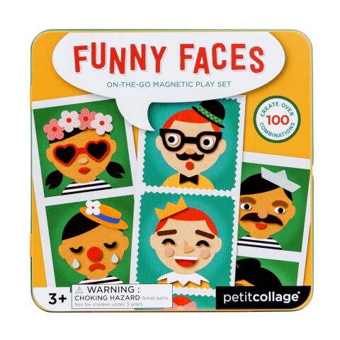 Petit Collage Magnetisches Puzzle Glückliche Gesichter
