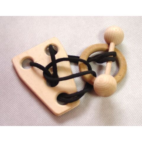 Hantelpuzzle aus Holz
