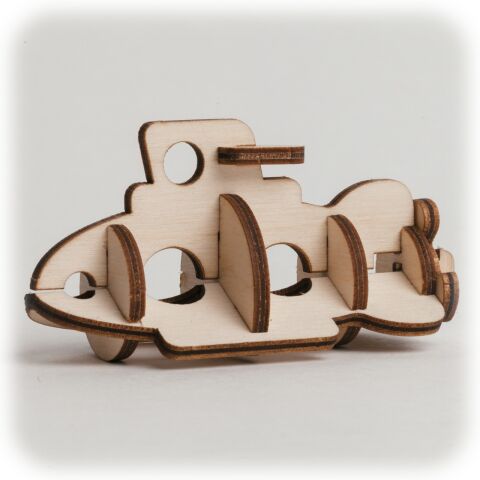 CuteWood 3D Puzzle U-Boot aus Holz
